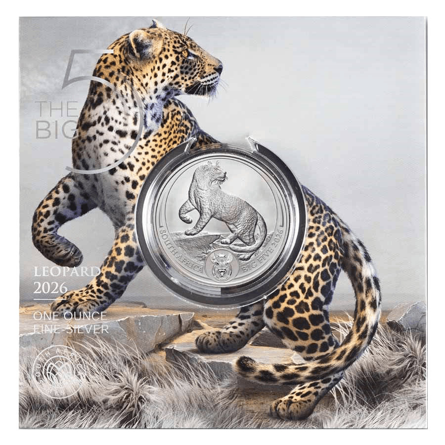 1 ounce Silver Coin - South Africa Big Five Leopard 2026 thumbnail 3