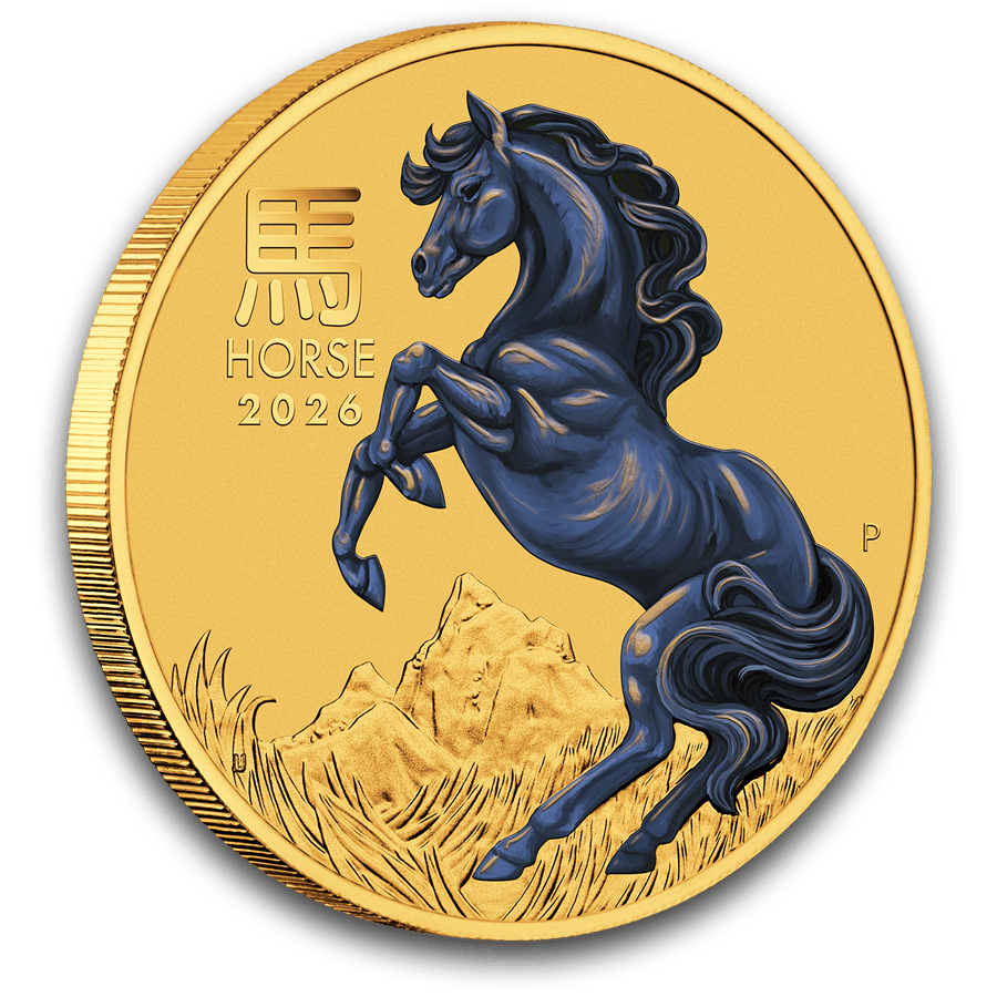 1/10 ounce Gold Coin - Colorized Australian Lunar Horse 2026 thumbnail 3