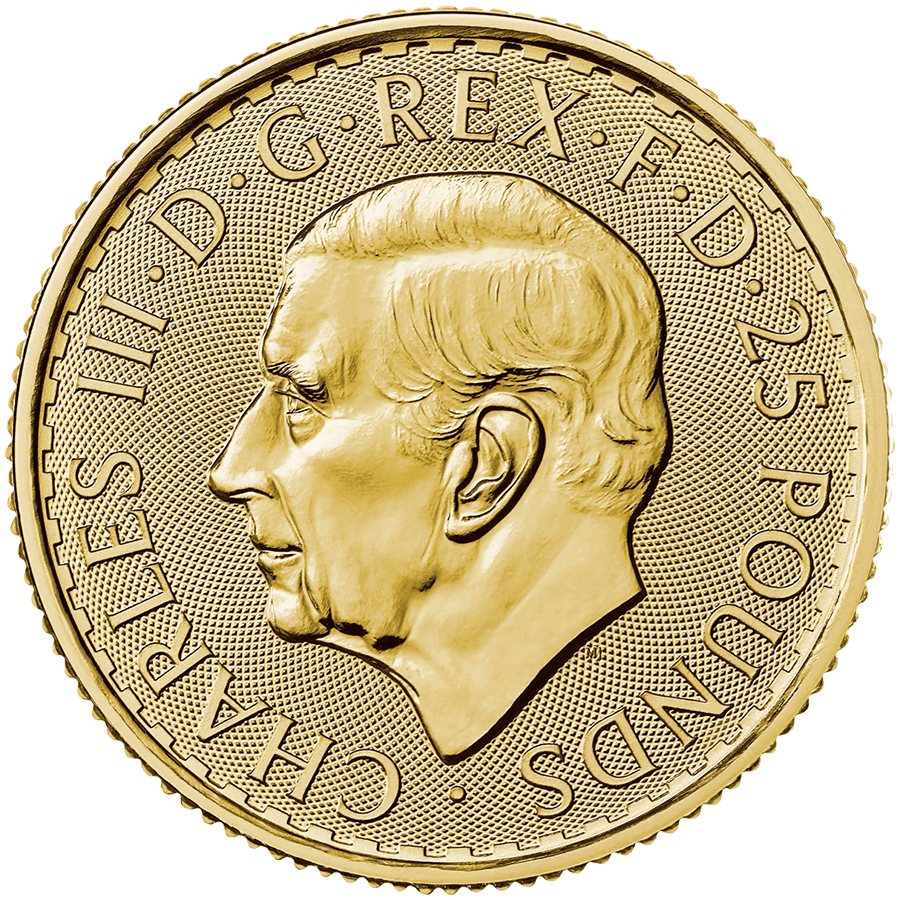 1/4 ounce Gold Coin - Britannia Charles III 2023 thumbnail 2