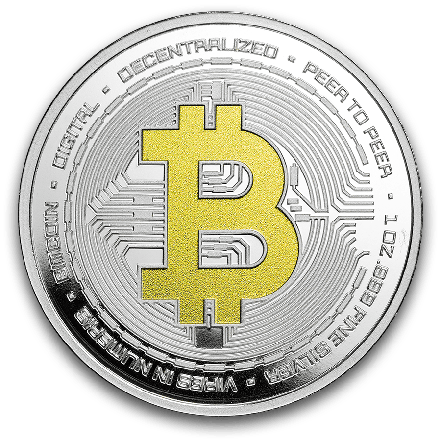 1 ounce Silver Coin - 2025 Bitcoin Colorized — photo 1