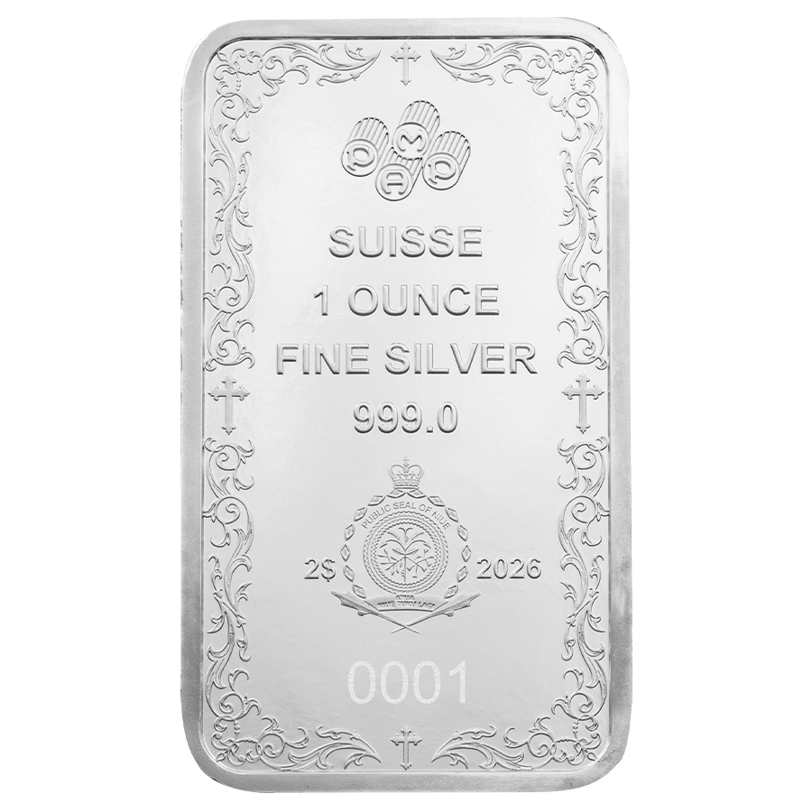 1 ounce Bar-Shaped Silver Coin - Christian Cross thumbnail 4