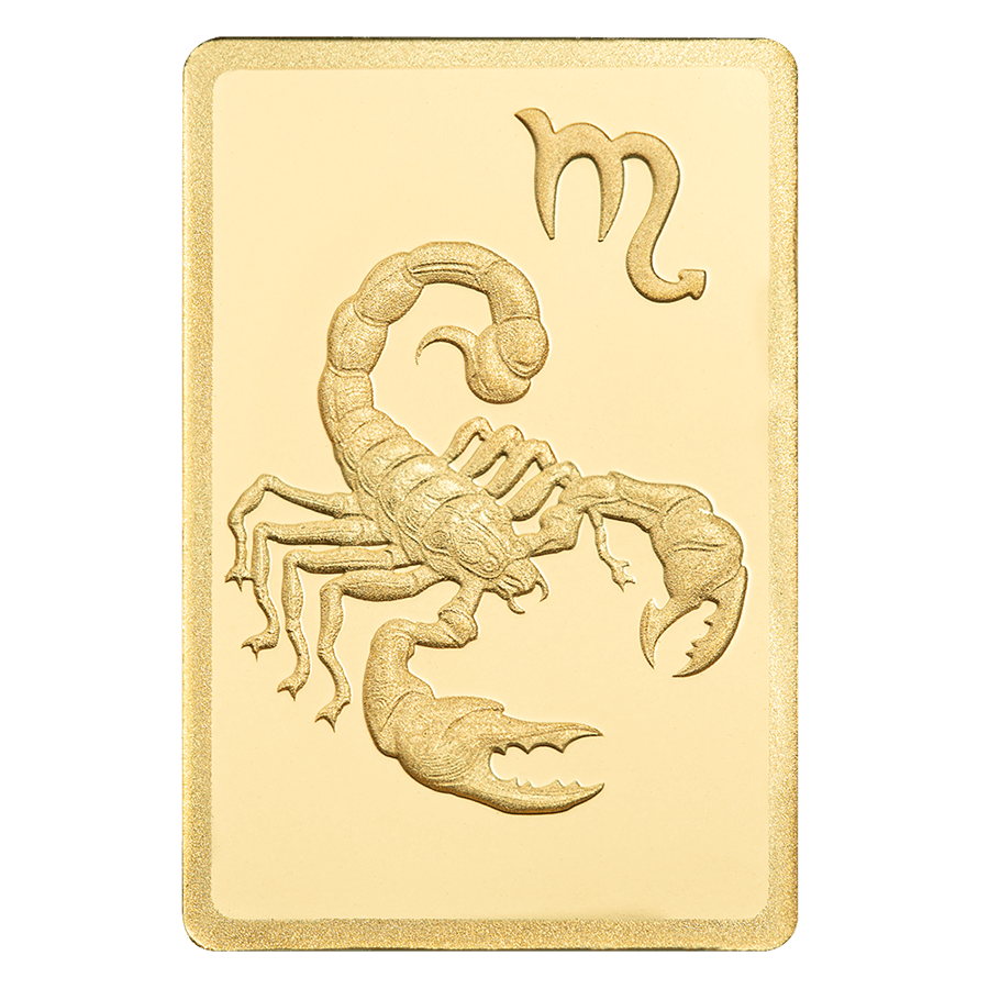 0.5 gram Gold Bar - Zodiac Scorpio thumbnail 3