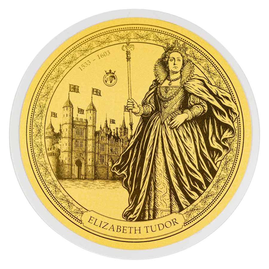1/100 oz Gold Coin - Emperors of the World - Elizabeth Tudor 2026 thumbnail 3