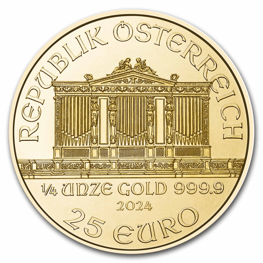1/4 ounce Gold Coin - Philharmonic 2024 thumbnail 2