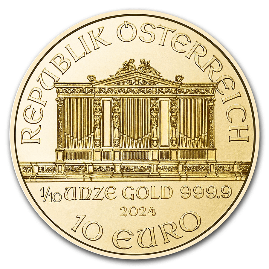1/10 ounce Gold Coin - Philharmonic 2024 thumbnail 2