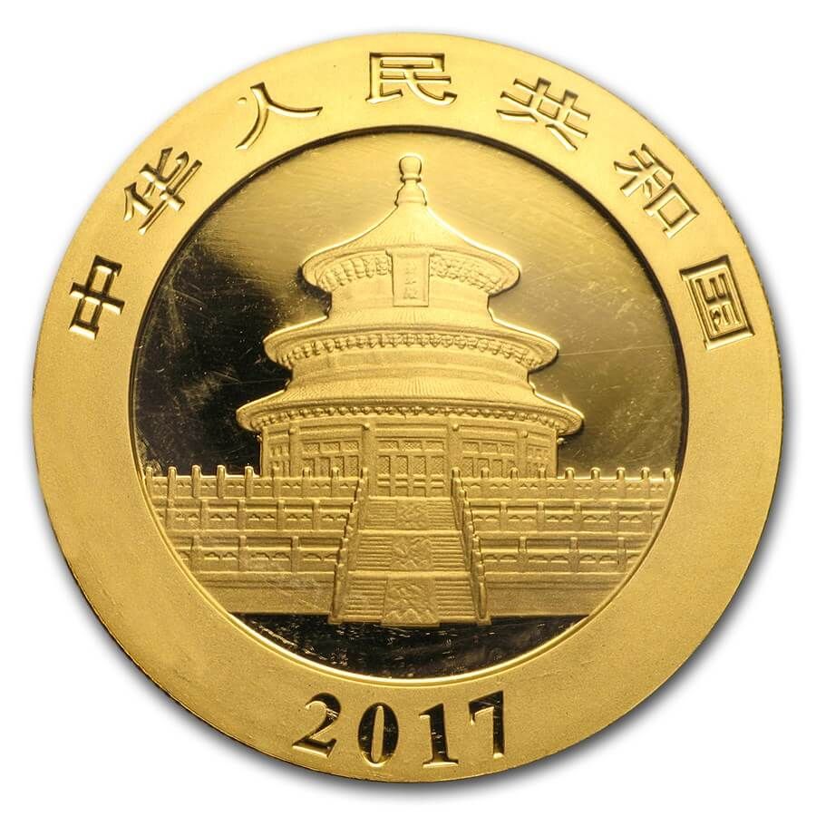 30 gram Gold Coin - Panda 2017 thumbnail 2