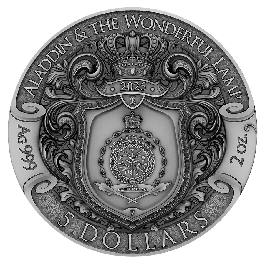 2 ounce Silver Coin - Aladdin thumbnail 2