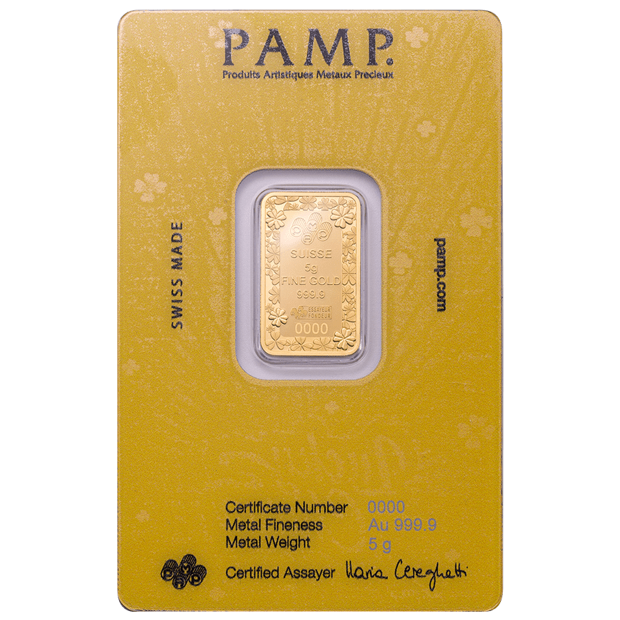 5 gram Gold Bar - Lucky Pig thumbnail 2