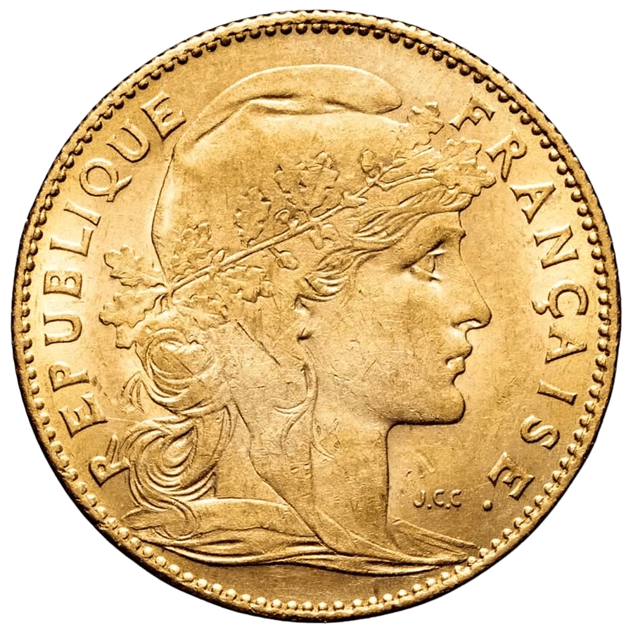 10 French Francs Gold Coin - 1899-1914  Rooster — photo 1