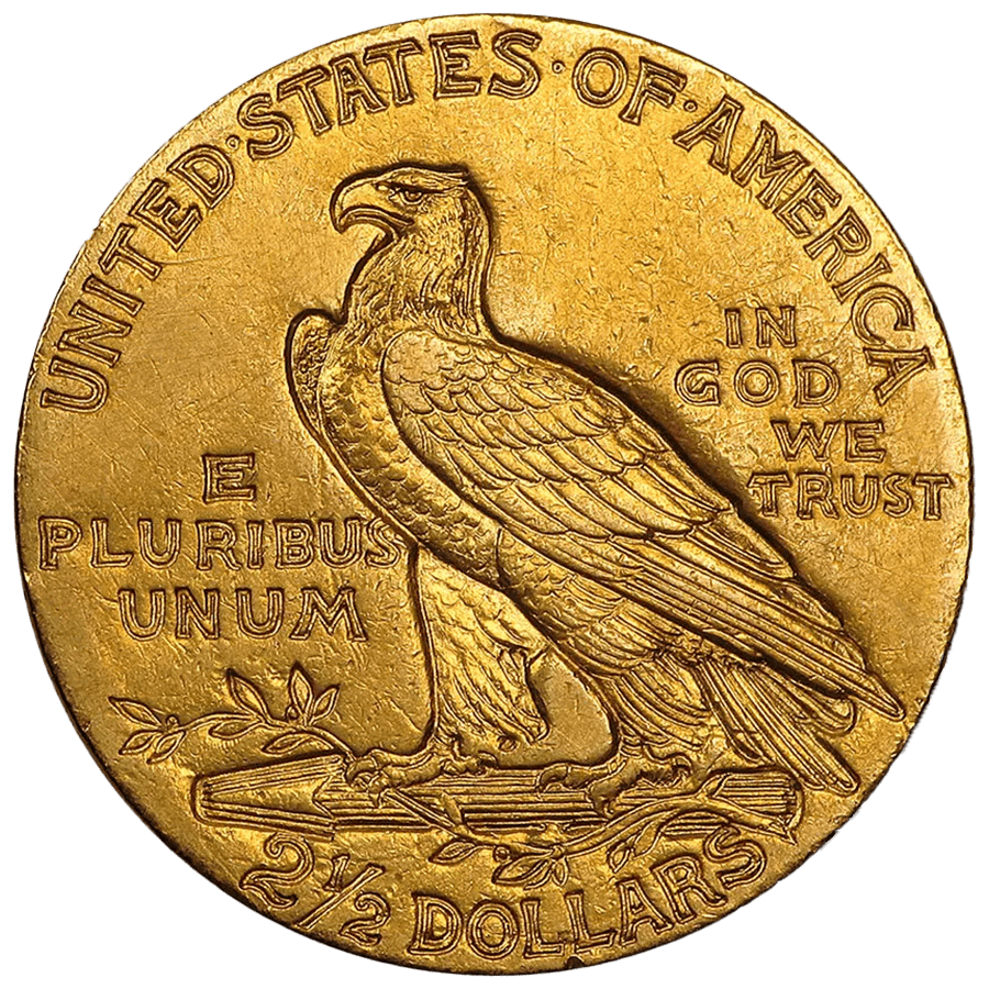 2.5 US Dollars Gold Coin - Indian Quarter Eagle Mixed Years thumbnail 2