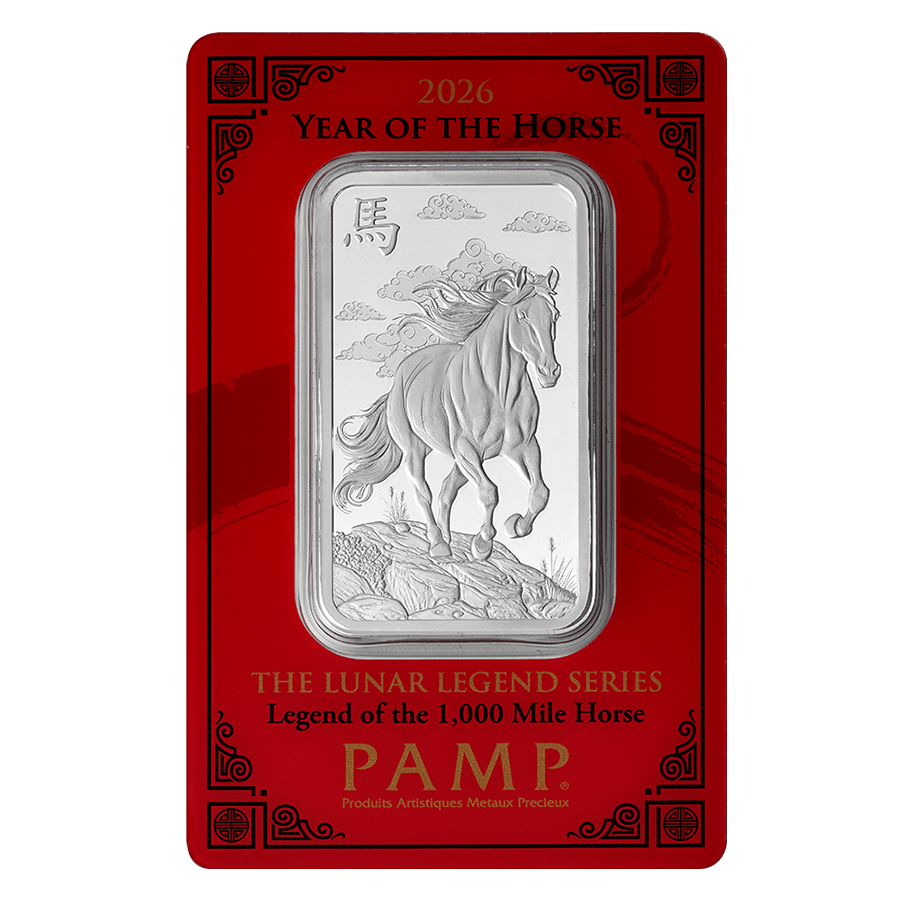 1 ounce Silver Bar - PAMP Suisse Lunar Horse 2026 — photo 1