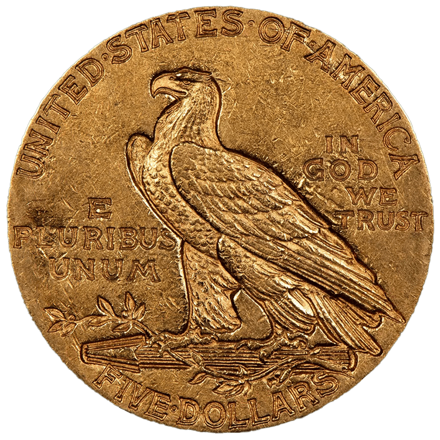 5 US Dollars Gold Coin - Indian Half Eagle Mixed Years thumbnail 2