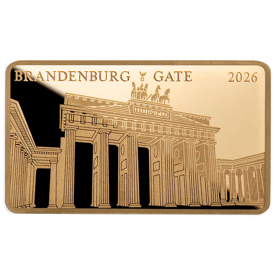 1/200 oz Gold Bar - Landmarks of the World - Brandenburg Gate — photo 1