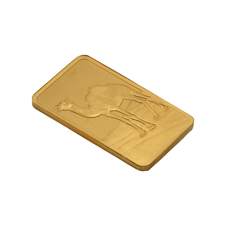 5 gram Gold Bar - Arabian Camel with pendant frame thumbnail 9