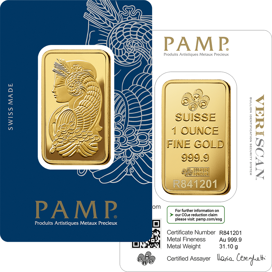 1 ounce Gold Bar - Lady Fortuna Carbon Reduced thumbnail 5