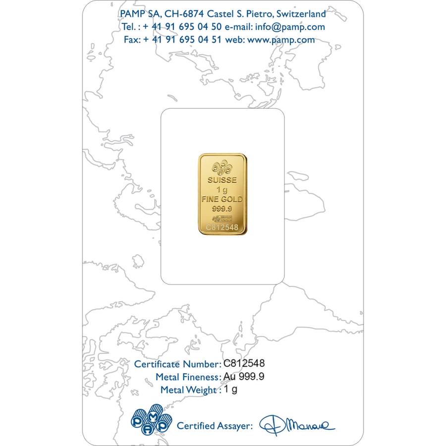 1 gram Gold Bar - PAMP Suisse Liberty  thumbnail 2