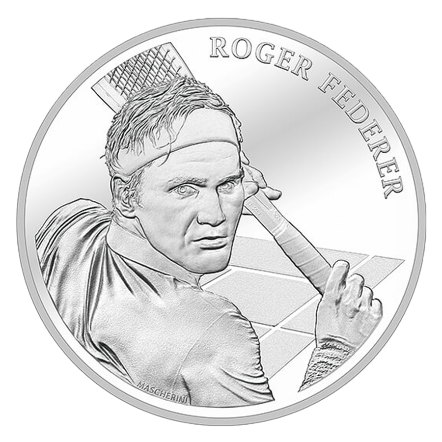 Roger Federer Silver Coin 20 Swiss Francs - Uncirculated — photo 1