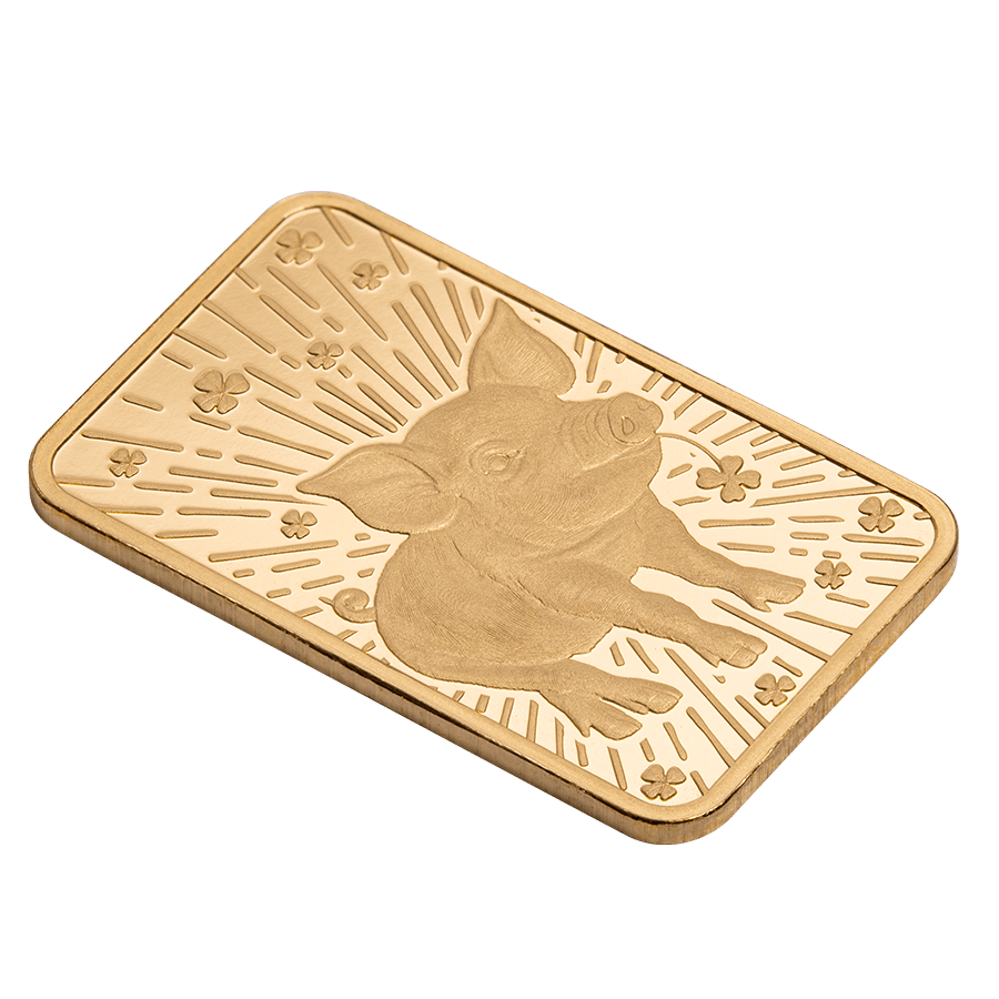 5 gram Gold Bar - Lucky Pig thumbnail 5