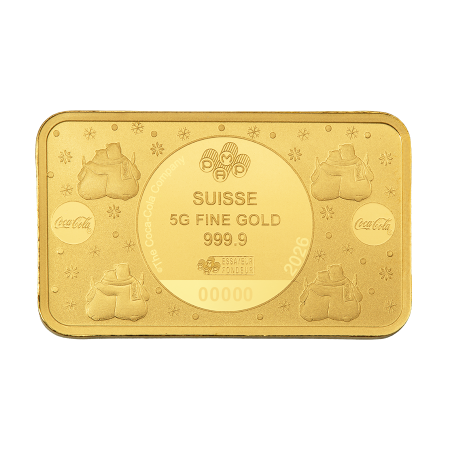 5 gram Gold Bar - Coca Cola Polar Bears thumbnail 4