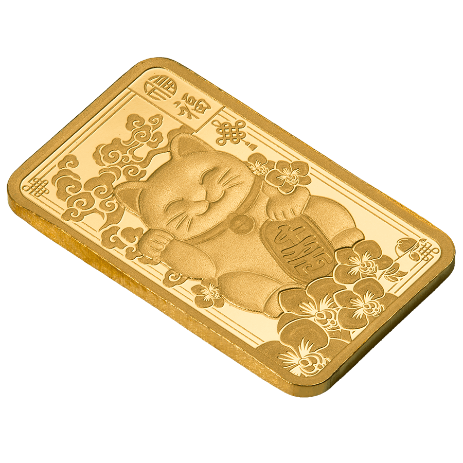 2.5 gram Gold Bar - Lucky Cat thumbnail 7