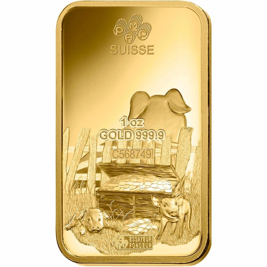 1 ounce Gold Bar - PAMP Suisse Lunar Pig thumbnail 4