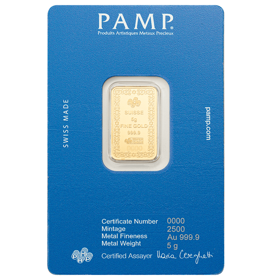 5 gram Gold Bar - Star of David thumbnail 2