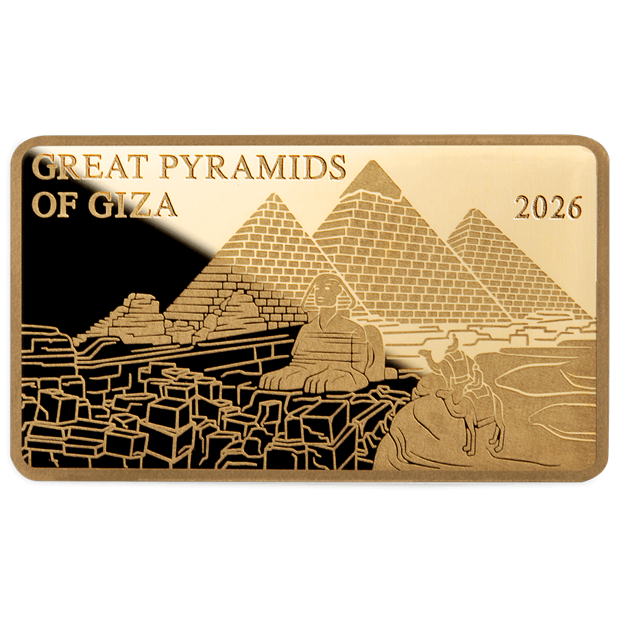 1/200 oz Gold Bar - Landmarks of the World - Giza Pyramids — photo 1