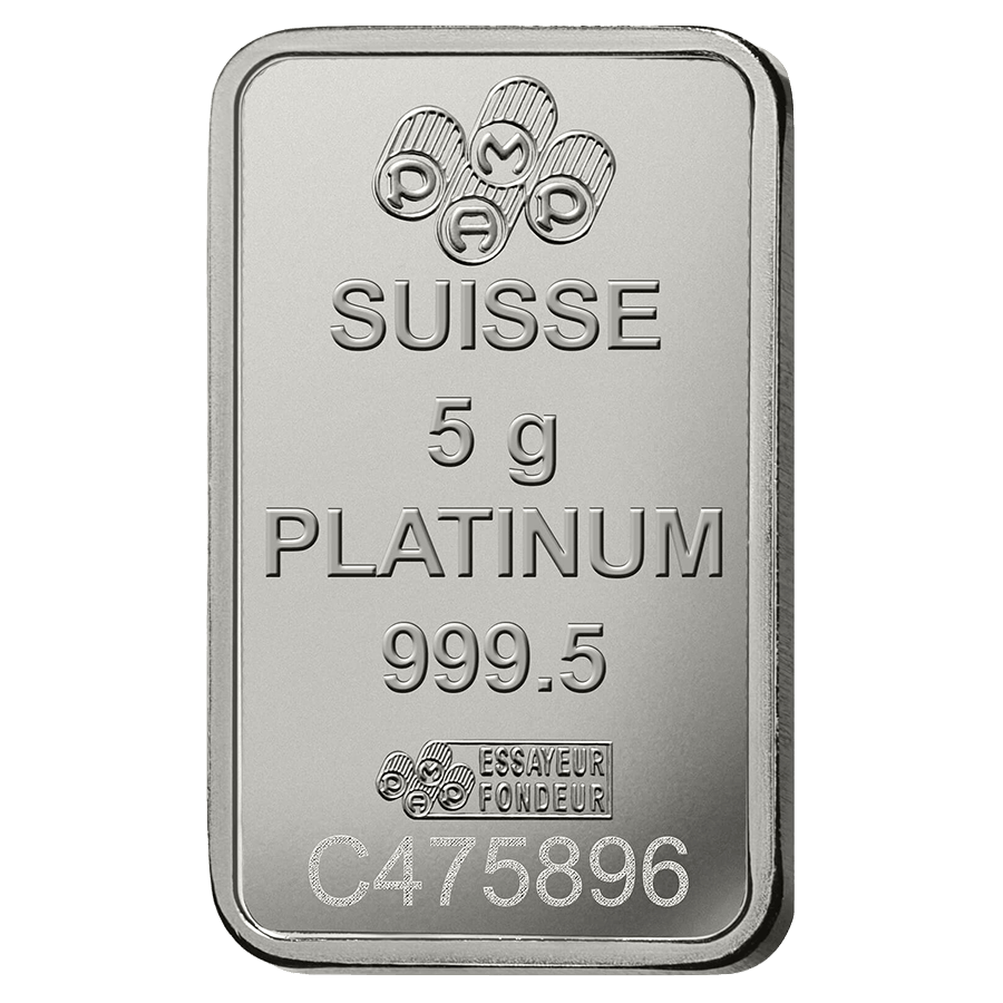 5 gram Platinum Bar - PAMP Suisse Liberty thumbnail 4