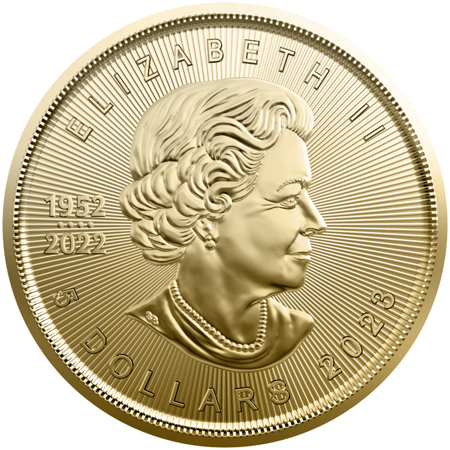 1/10 ounce Gold Coin - Maple Leaf 2023 thumbnail 2