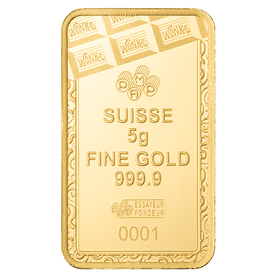 5 gram gold Bar - Wonka Chocolate thumbnail 4