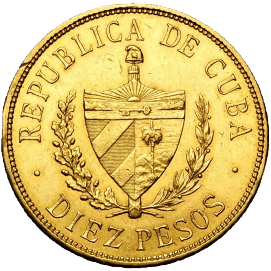 10 Pesos Gold Coin - Cuba (José Marti) 1915-1916 thumbnail 2