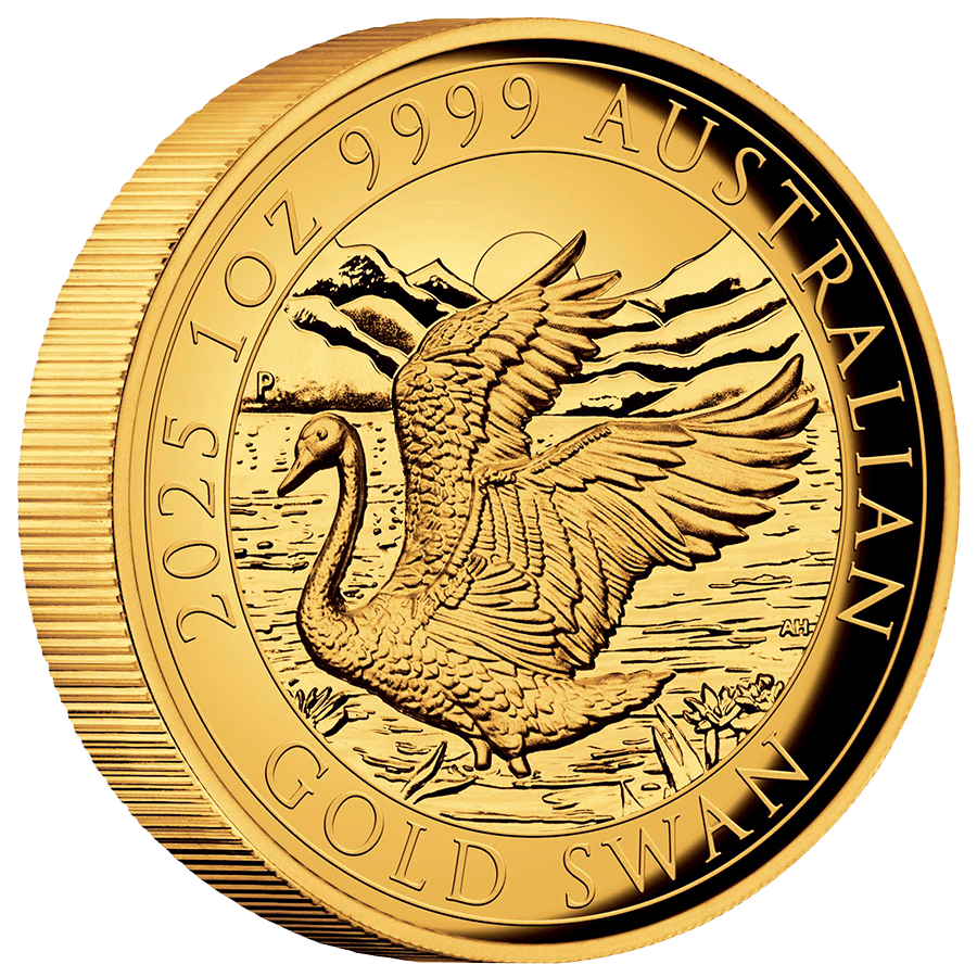 1 ounce Gold Coin - Australia Swan Proof HR 2025 thumbnail 3