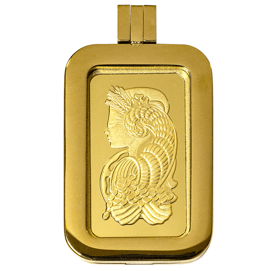 10 gram Gold Bar  - PAMP Suisse Lady Fortuna (with Frame) — photo 1