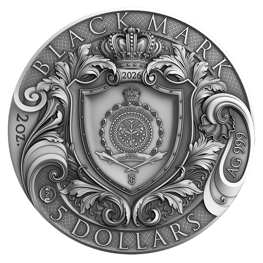 2 ounce Silver Coin - Pirate Black Mark thumbnail 2