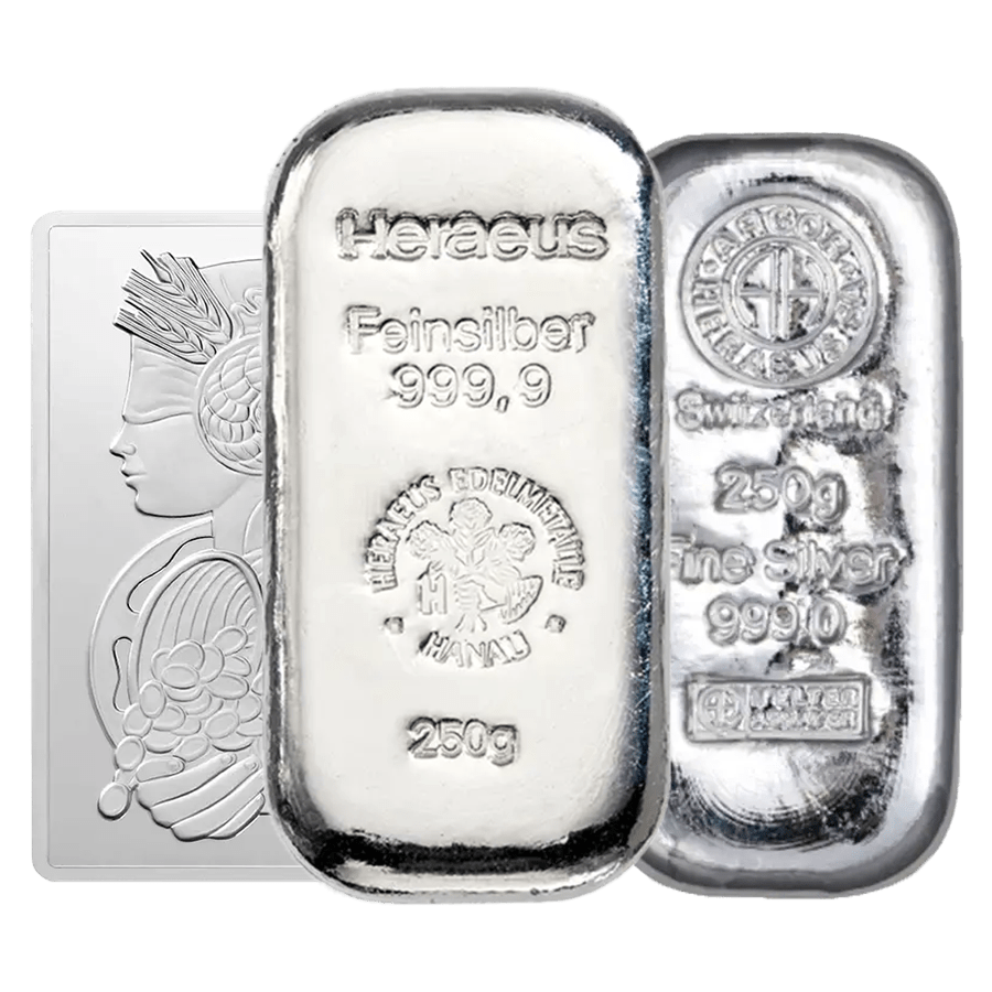 250 gram Silver Bar - Random Mint — photo 1