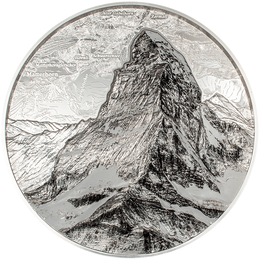 2 kilogram Silver Coin - Matterhorn Switzerland 2025 thumbnail 2