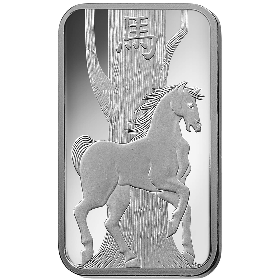 1 ounce Silver Bar - PAMP Suisse Lunar Horse thumbnail 3