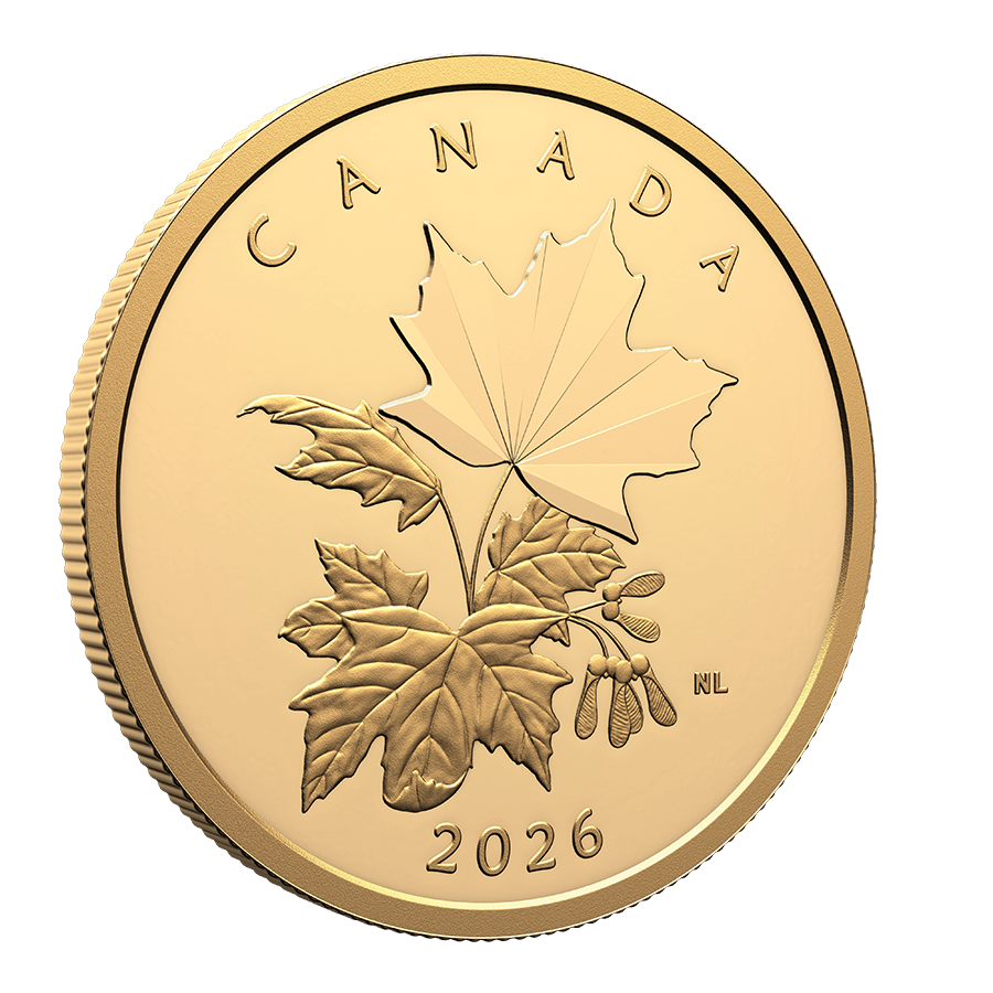 1 ounce Gold Coin - Multifaceted Maple Leaves thumbnail 4