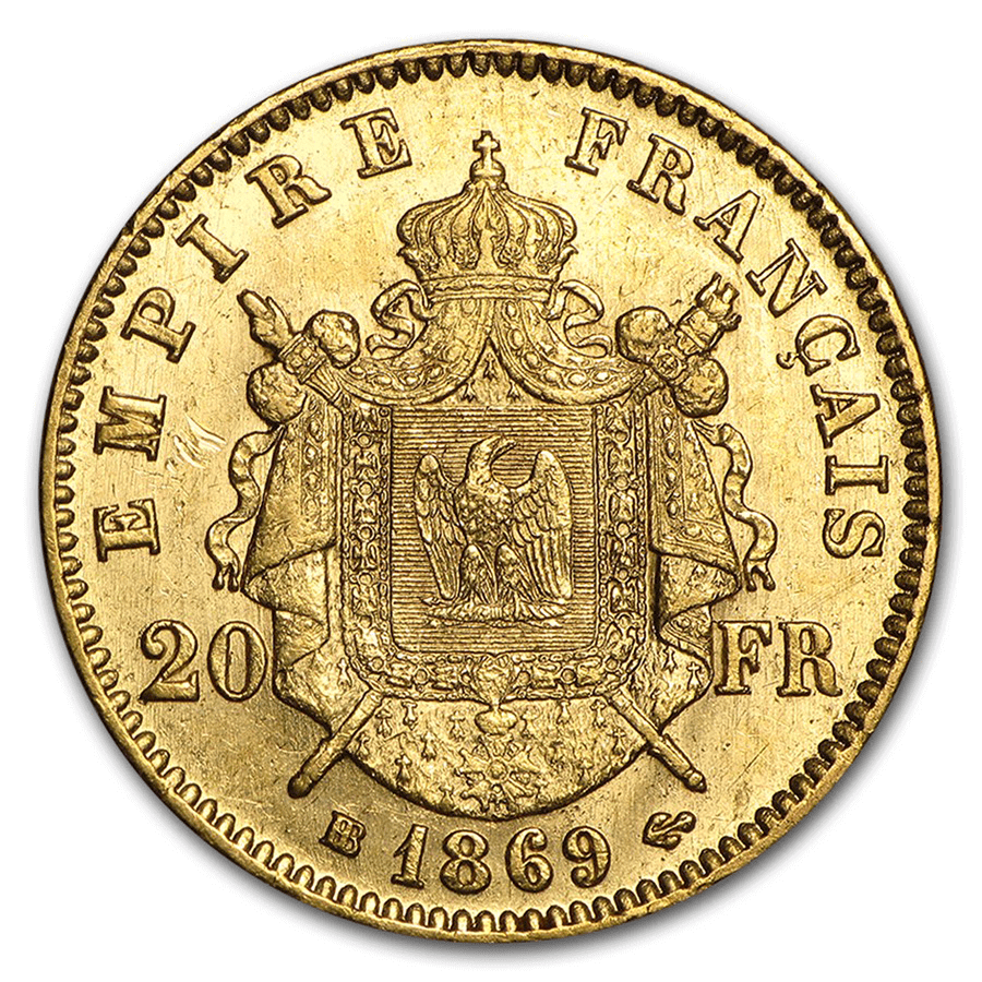 20 French Francs Gold Coin - Napoleon III (Laurel head or bare head) - Mixed Years thumbnail 4