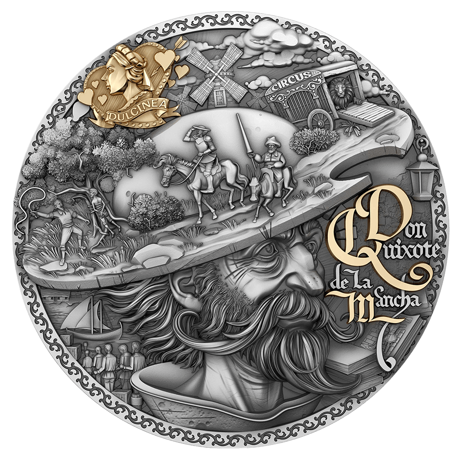 2 ounce Silver Coin - Don Quixote De La Manche — photo 1