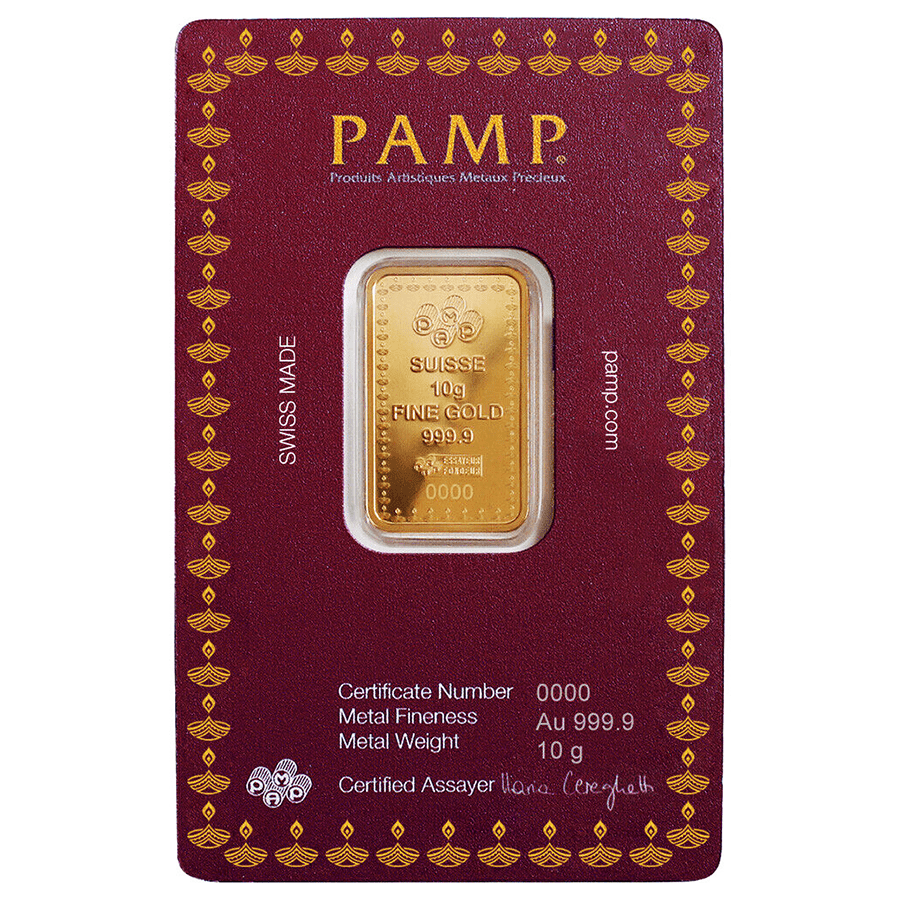 10 gram Gold Bar - Diwali Festival of Lights thumbnail 2