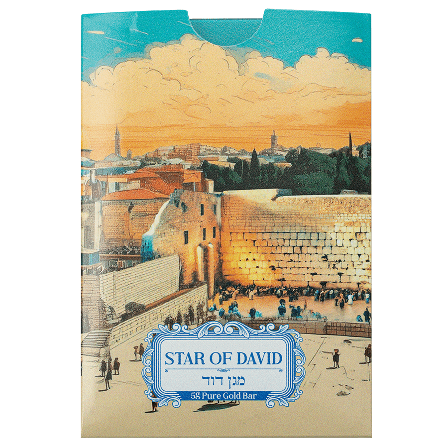 5 gram Gold Bar - Star of David thumbnail 5