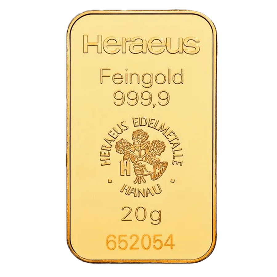 20 gram Gold Bar - Heraeus thumbnail 2