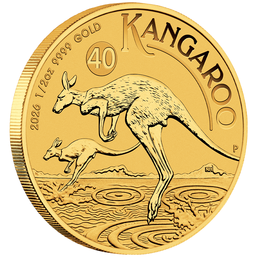 1/2 ounce Gold Coin - Australia Kangaroo 2026 thumbnail 3