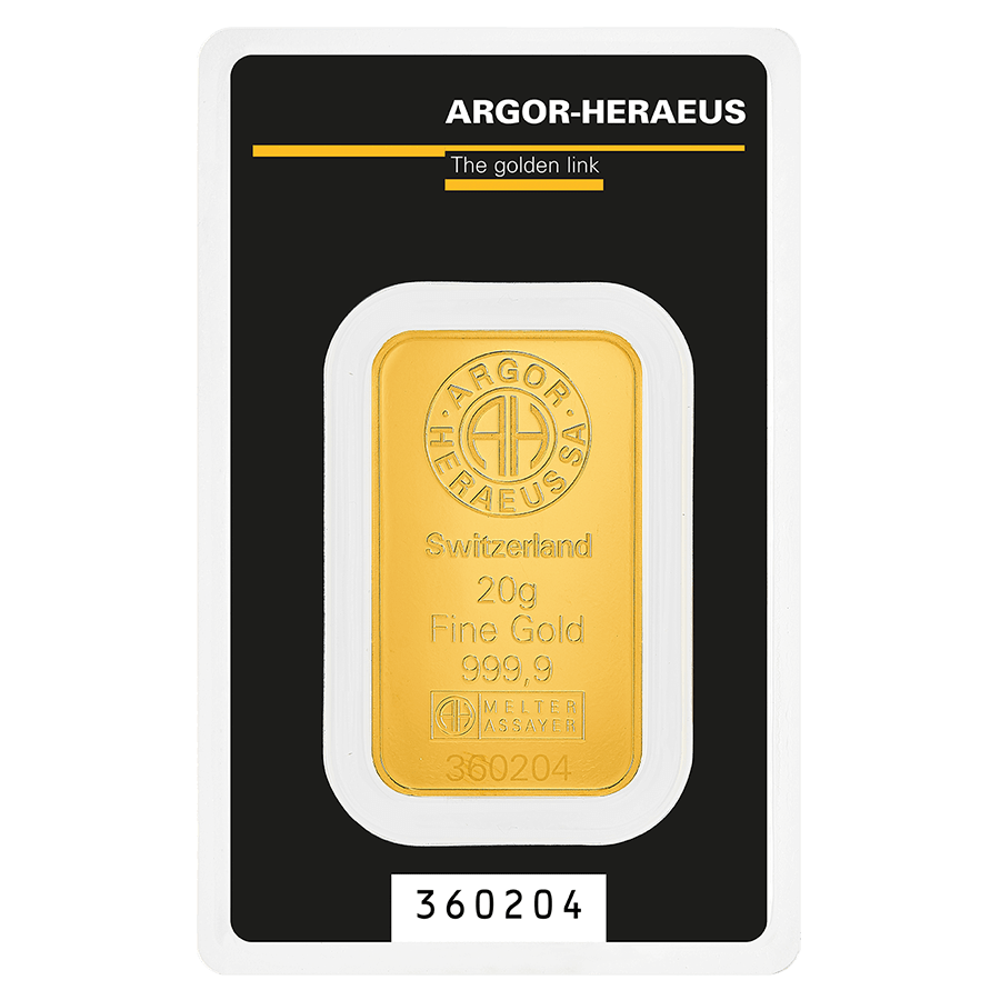 20 gram Gold Bar - Argor-Heraeus - Kinebar series — photo 1