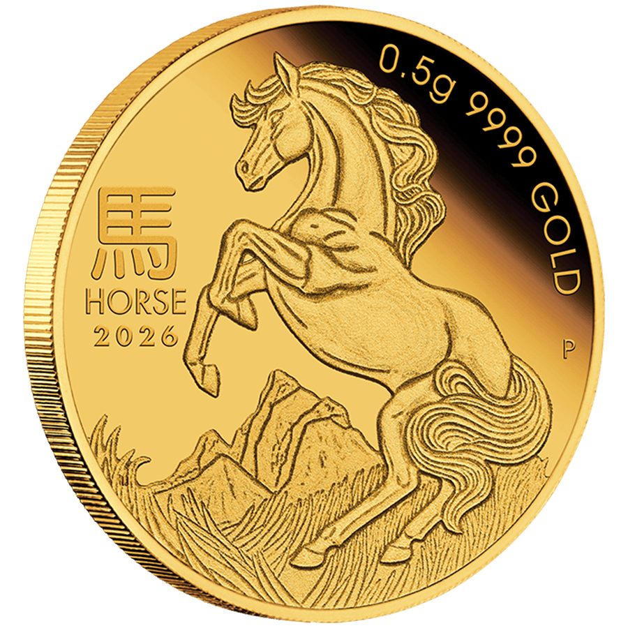 0.5 gram Gold Coin - Australia Lunar Horse 2026 (Series III) thumbnail 3
