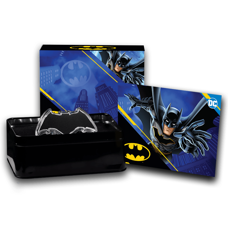 1 ounce Silver Coin - Batman Colorized Batarang 2025 — photo 1