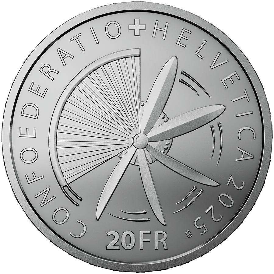 20 gram Silver Coin - Switzerland Pioneers of Aviation 2025 thumbnail 2