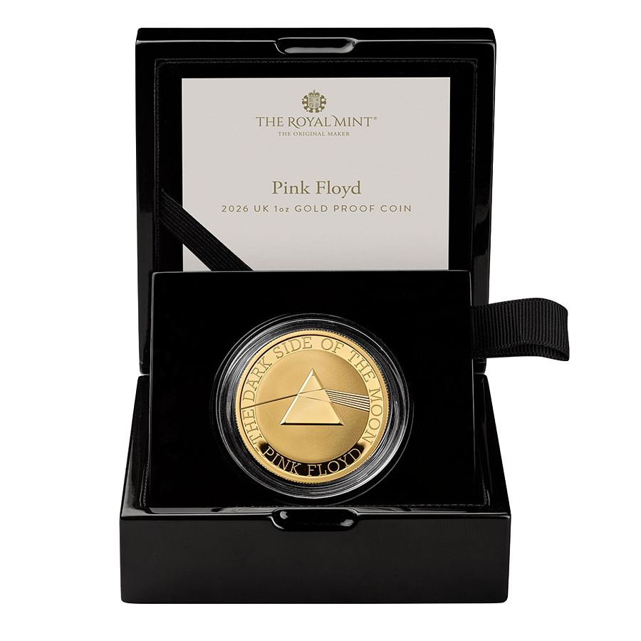 1 ounce Gold Coin - Music Legends Pink Floyd Proof thumbnail 3