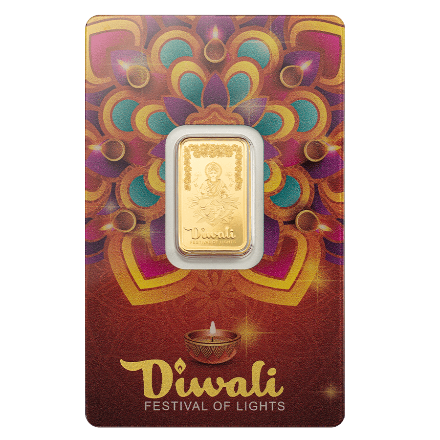 5 gram Gold Bar - Diwali Lakshmi & Rangoli — photo 1